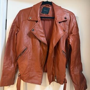 Elodie Rust Leather Jacket
